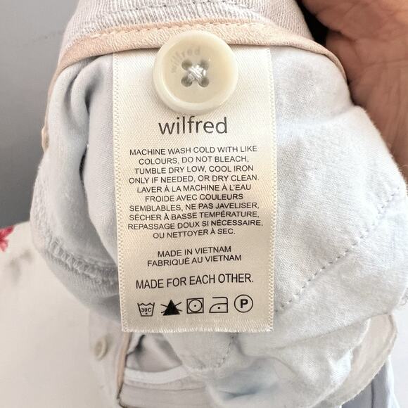 Aritzia Wilfred The Effortless Pant Linen Natural Size 2 High-Rise Pleated Boho - Picture 11 of 13